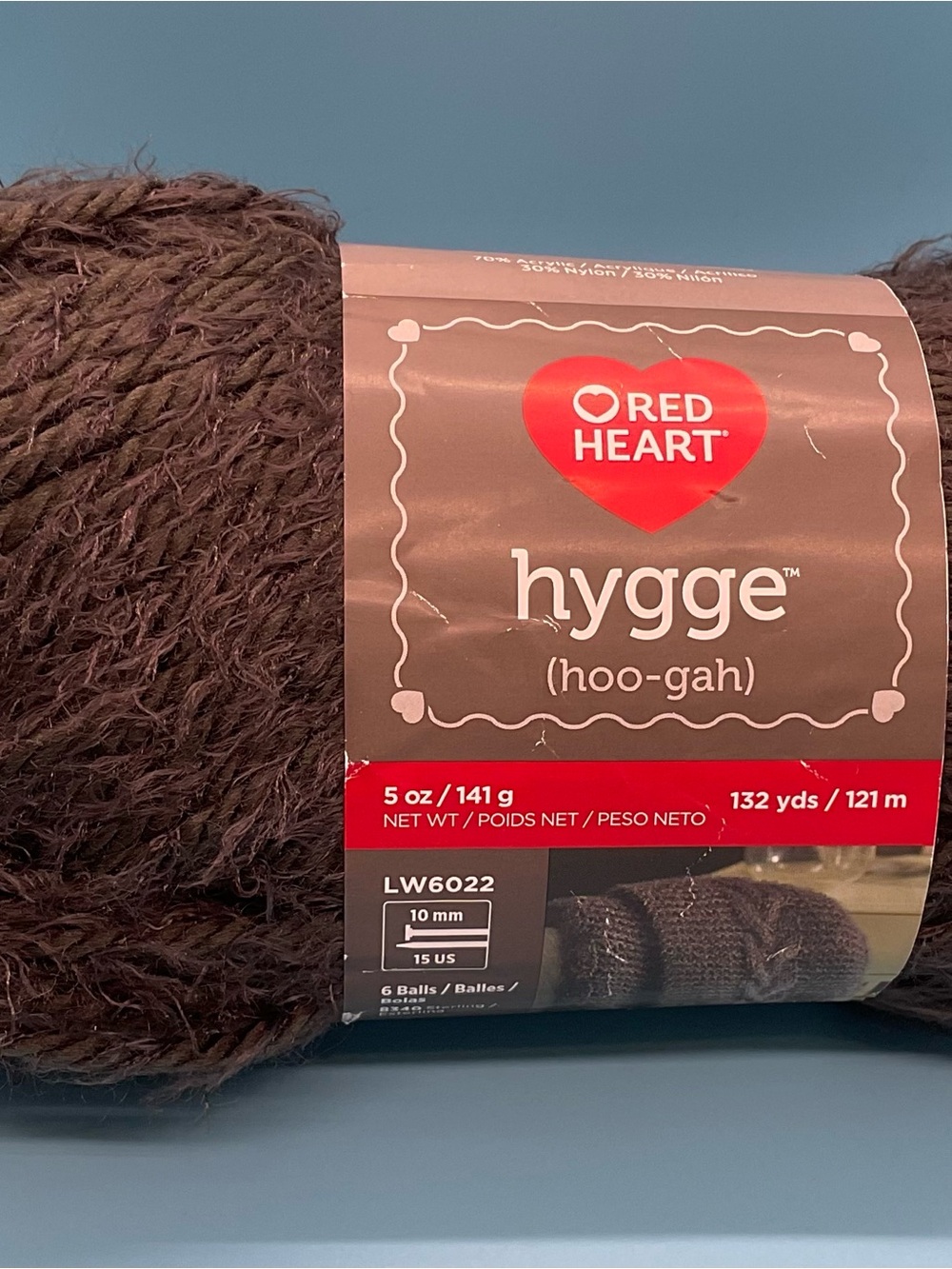 Hygge Yarn Red Heart Acrilyc/nylon Blend One 5oz Skein Size 5 Smokey